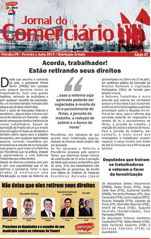 Foto do jornal Sintcope Jornal do Comerciário - Ed. no. 07