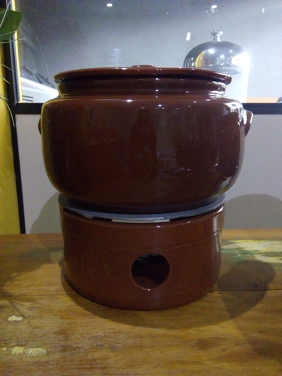 Rechaud de cerâmica marrom 7,5 litros - Foto 1