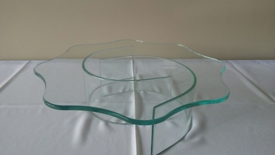 Suporte de vidro com base curva (pequeno) - Foto 1