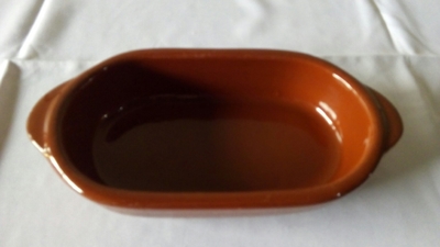 Travessa de cerâmica marrom 52 cm - Foto 1