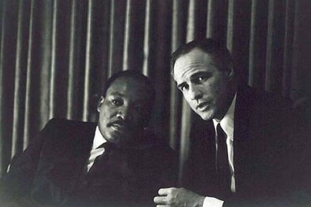 Martin Luther King Jr. e Marlon Brando