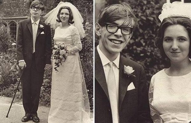 Steven Hawking e sua esposa, Jane Wilde